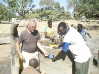 Ing. H Dünser in Burkina Faso building wells